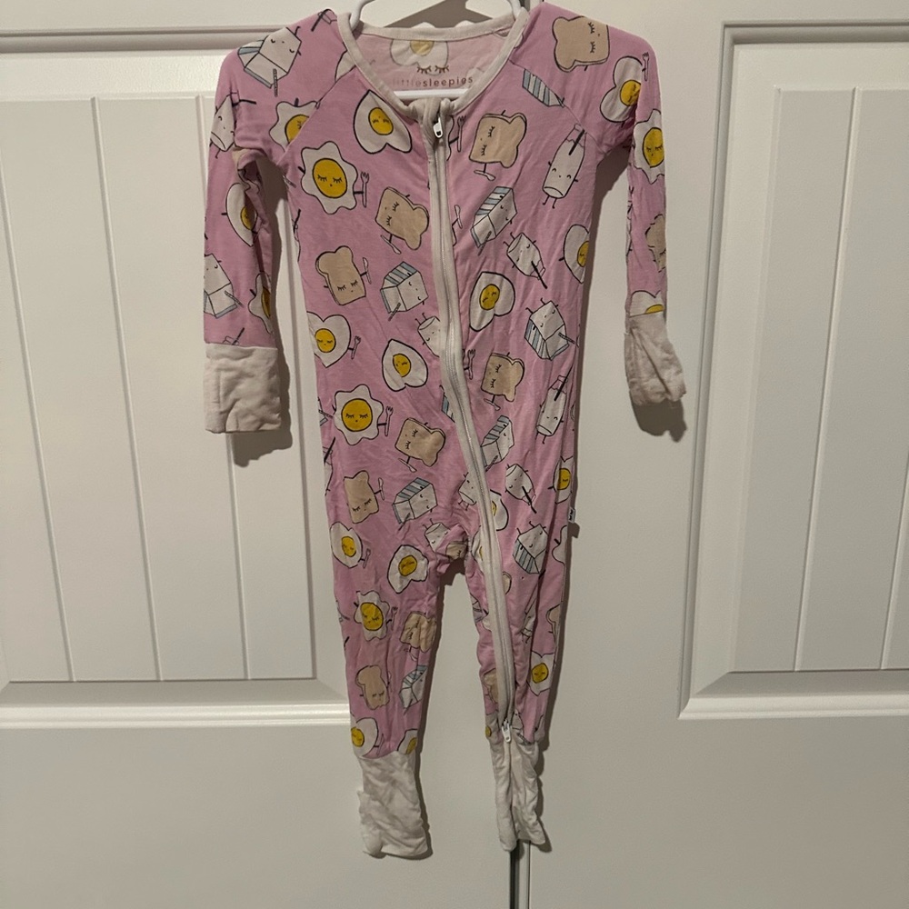 Little Sleepies Pink Breakfast Buddies Pajamas